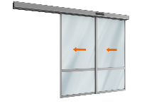 Автоматическая телескопическая раздвижная дверь DoorHan (две подвижные лайтстворки) для привода AD-SP-Telescope Автоматическая телескопическая раздвижная дверь DoorHan (две подвижные лайтстворки) для привода AD-SP-Telescope