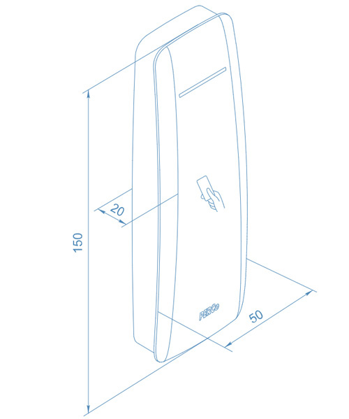 Мультиформатный считыватель бесконтактный PERCo IR19D (черный)