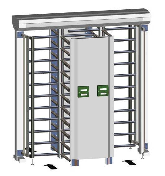 Двухпроходный полноростовой турникет Gotschlich Ecco Arena 90 HD Basic