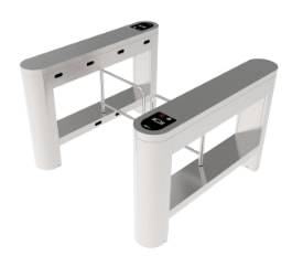 Турникет распашной тумбовый ZKTeco SB 01 RF с RFID считывателями (с планками) Турникет распашной тумбовый ZKTeco SB 01 RF с RFID считывателями (с планками)