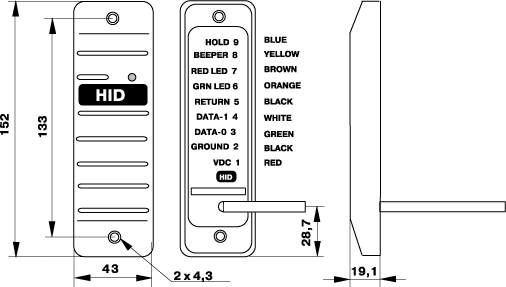 Считыватель бесконтактных карт HID MiniProx