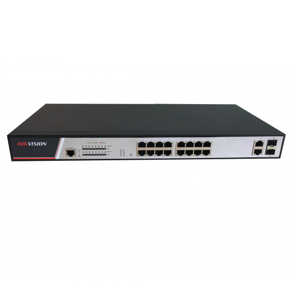 Управляемый 16-портовый PoE-коммутатор HikVision DS-3E2318P