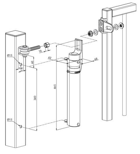 Гидравлический доводчик Locinox RealClose, 180° Гидравлический доводчик Locinox RealClose, 180°