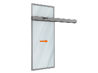 Автоматическая раздвижная дверь Doorhan (одна подвижная лайтстворка и фрамуга сверху) для привода AD-SP Автоматическая раздвижная дверь Doorhan (одна подвижная лайтстворка и фрамуга сверху) для привода AD-SP