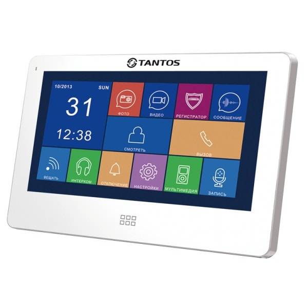 Монитор видеодомофона сенсорный TANTOS NEO Slim (белый)