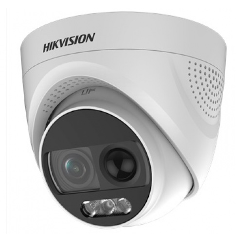 Уличная купольная HD-TVI видеокамера 2Мп HikVision ColorVu DS-2CE72DFT-PIRXOF28 (2.8 мм) с сиреной, строблампой и PIR-датчиком