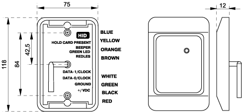 Считыватель бесконтактных карт HID ThinLine II