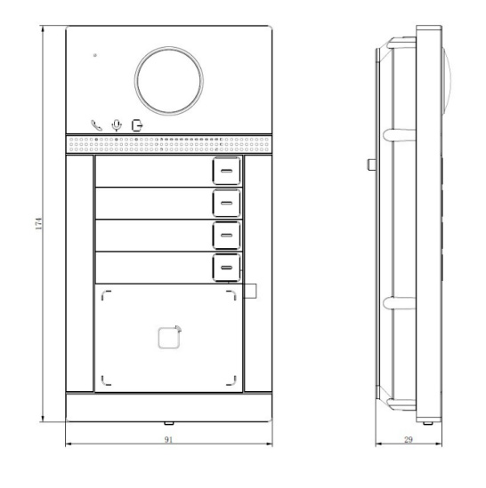 Вызывная панель видеодомофона HiWatch VDP-D4214W(B) с поддержкой карт Mifare, Wi-Fi и PoE