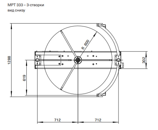 Полноростовой электромеханический турникет Magnetic MPT 333 (MPT333CA302), MGC, полукруглым формирователем прохода