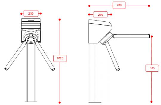 Турникет-трипод dormakaba TPB Easy Task