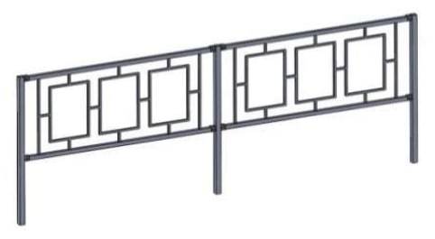 Секция пешеходного ограждения ОБ-220.40 (2 м)