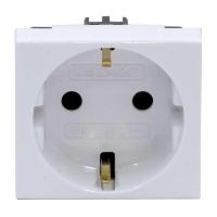 Розетка врезная DKC Viva 1-местная с заземлением, 16А, IP20, 2P+E