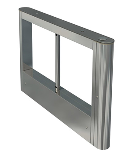 Боковой модуль турникета с распашными створками ОМА-84.888 (V1) из нержавеющей стали с картоприемником