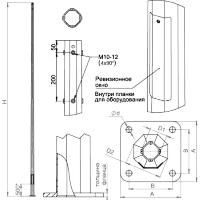 Опора граненая коническая фланцевая ОГК-3