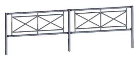 Столб концевой с кронштейном ОБ-01.40 для пешеходных ограждений Ирбис ОБ