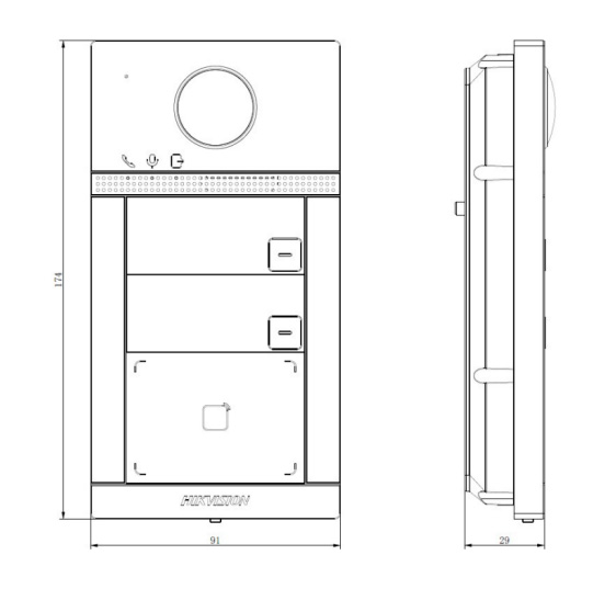 Вызывная панель Wi-Fi HikVision DS-KV8213-WME1(C)