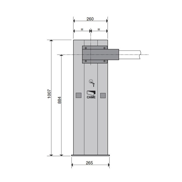 Тумба шлагбаума Came G4000_SX, левосторонняя