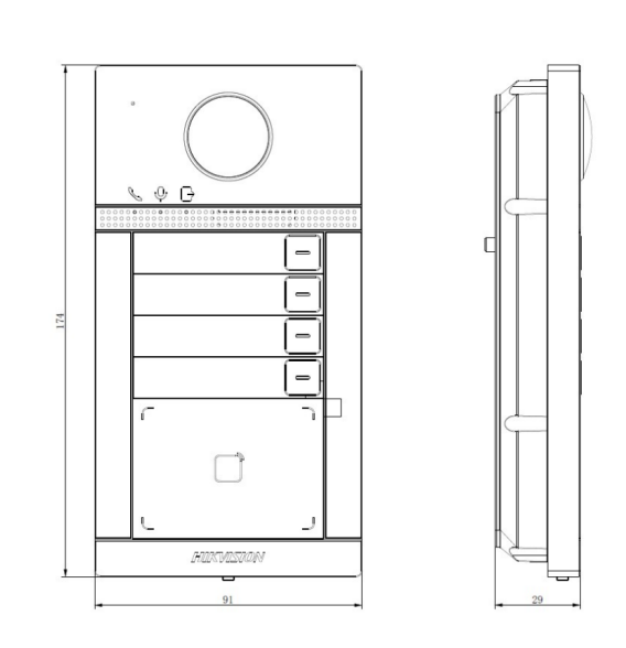 Вызывная панель Wi-Fi HikVision DS-KV8413-WME1(C)/Flush