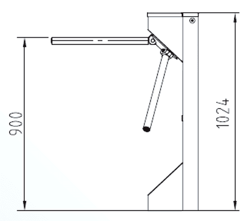 Турникет-трипод dormakaba Kerberos TPB-L07, механизм Тип 1.2
