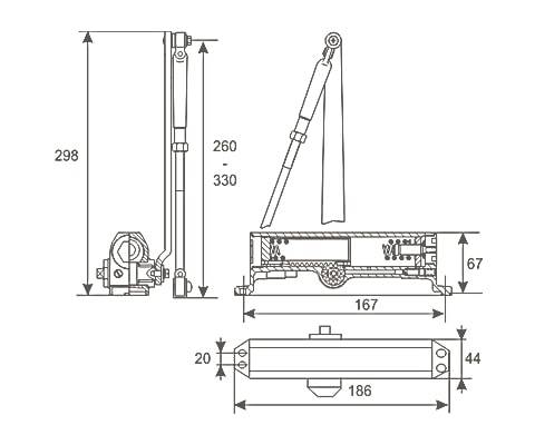 Дверной доводчик Нора-М 3S-F морозостойкий Дверной доводчик Нора-М 3S-F морозостойкий