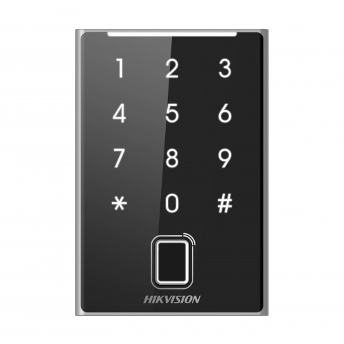 Считыватель HikVision DS-K1109DKFB отпечатков пальца и Mifare карт, с поддержкой Bluetooth и клавиатурой