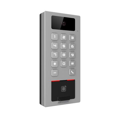 Терминал доступа HikVision DS-K1T502DBFWX-C со считывателем отпечатков пальцев, карт Mifare и 2Мп камерой