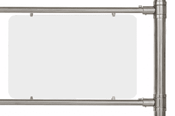 Вставка пластиковая белая для секции ограждения длиной до 1м