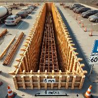 Деревянная опалубка с армированием и комплектующими для островка 4,5,6 м