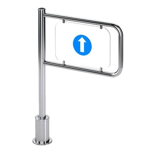 Механическая уличная односторонняя калитка с пружинным возвратом Oxgard К-11A (левая), L=800 мм