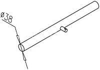 Поручень OMA-01.306 (T2) из нержавеющей трубы 38 мм с шарниром Поручень OMA-01.306 (T2) из нержавеющей трубы 38 мм с шарниром