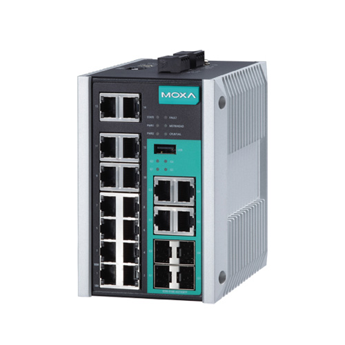 Коммутатор управляемый Moxa EDS-518E-4GTXSFP Gigabit Ethernet, на DIN-рейку