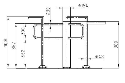 Роторный полуростовой турникет Gotschlich Gyro Holm