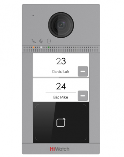Вызывная панель 2Мп видеодомофона HiWatch VDP-D4212W/Flush с поддержкой карт Mifare, Wi-Fi и PoE