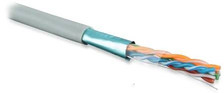Кабель витая пара экранированный Hyperline FUTP4-C5E-S24-IN-LSZH