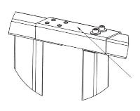 Накладка верхняя PERCo RF01 0-05 для стыковки секций ограждений MB-15 / калитки WHD-15