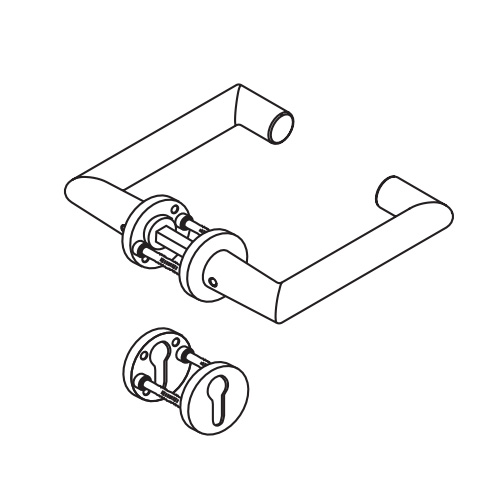Комплект нажимных ручек dormakaba CORE 8907 / 6501 / 6612