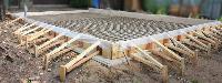 Деревянная опалубка с армированием и комплектующими для терминала оплаты