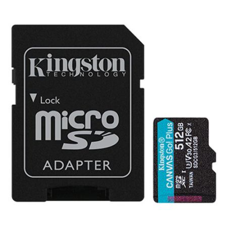 Карта памяти microSDXC UHS-I U3 Kingston Canvas Go 512 ГБ