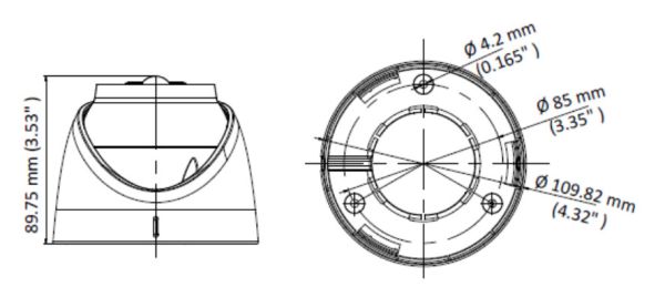 Купольная уличная 2Мп HD-TVI видеокамера HiWatch DS-T213(B) (3.6 мм) с PIR-датчиком