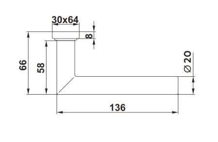 Комплект ручек dormakaba Pure 8906 / 6621 / 6679 для профильных дверей