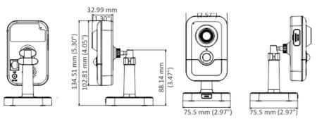 Компактная IP-видеокамера Wi-Fi 3Мп HikVision DS-2CD2435FWD-IW (2.8 мм) с ИК-подсветкой до 10 м
