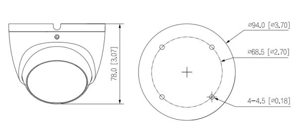 Уличная HD-CVI видеокамера 2Мп Dahua DH-HAC-T2A21P-0360B