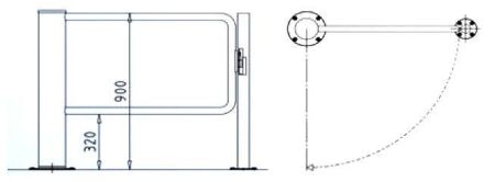 Калитка механическая dormakaba Charon HSD-L07