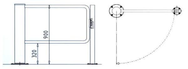 Калитка механическая Kaba Charon HSD-L07