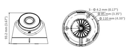 Уличная купольная IP-камера 2Мп HiWatch DS-I253 (4 мм)