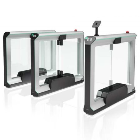 Распашной двухпроходной турникет Magnetic mWing с закаленными створками 600 мм