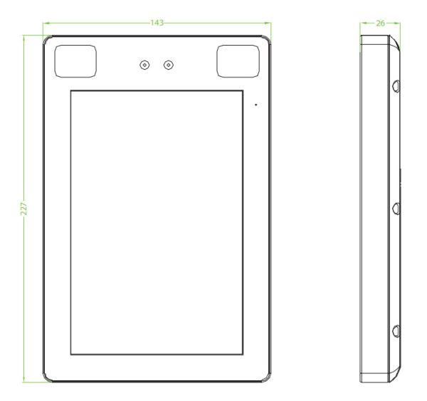 Антивандальный уличный терминал распознавания лиц ZKTeco ProFaceX[P], вен ладони и карт EM-Marine
