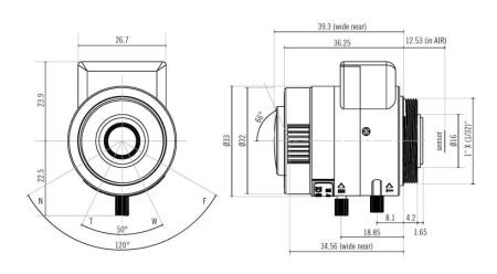 3Мп вариофокальный объектив IDIS DCL-M2812D