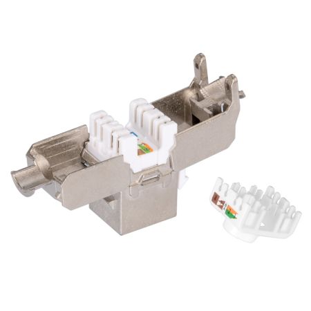 Модуль коммутационный ЛЮ-МКС-5eЭ.8К.Би, тип Keystone 180°, FTP,, кат.5e, самозажимной