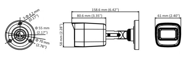 Уличная 5 Мп HD-TVI видеокамера Hiwatch DS-T500A (3.6 мм) с микрофоном